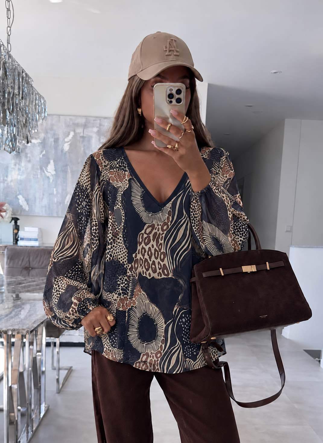 Blouse fluide voile doublée