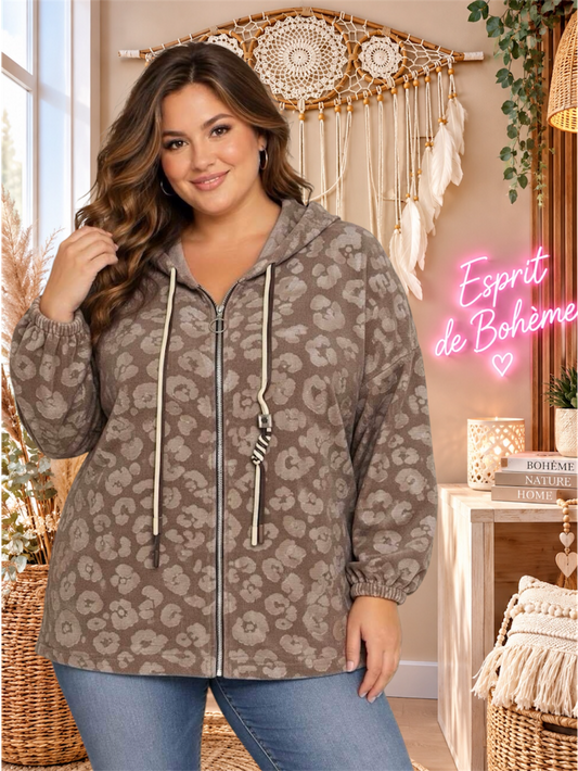 Veste Imprime Leopard 🐆 Curve