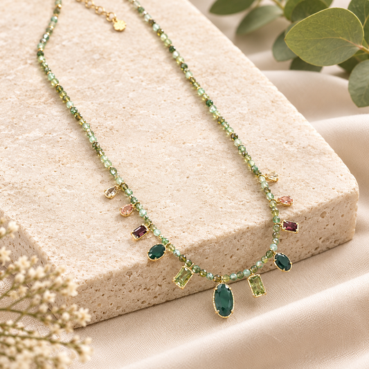 Fin collier vert