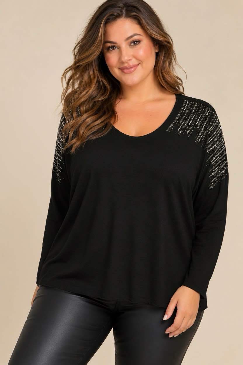 Pull strass Curve