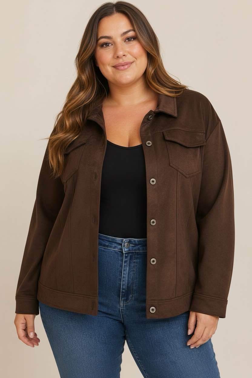Veste Suédine Curve