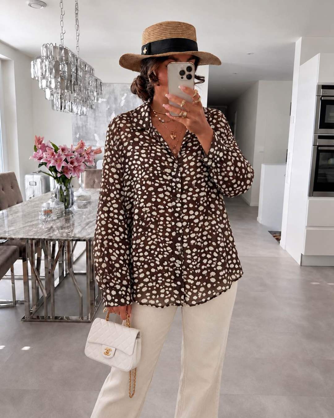 Chemise Oversize imprimé Biche