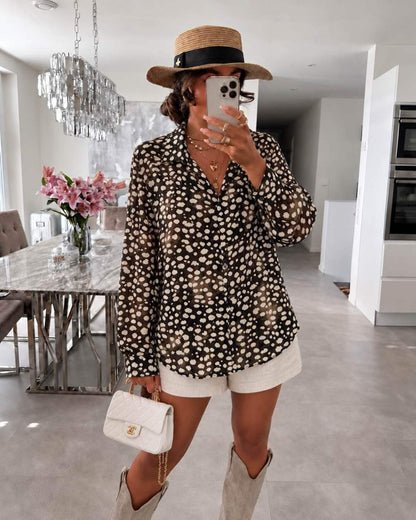 Chemise Oversize imprimé Biche