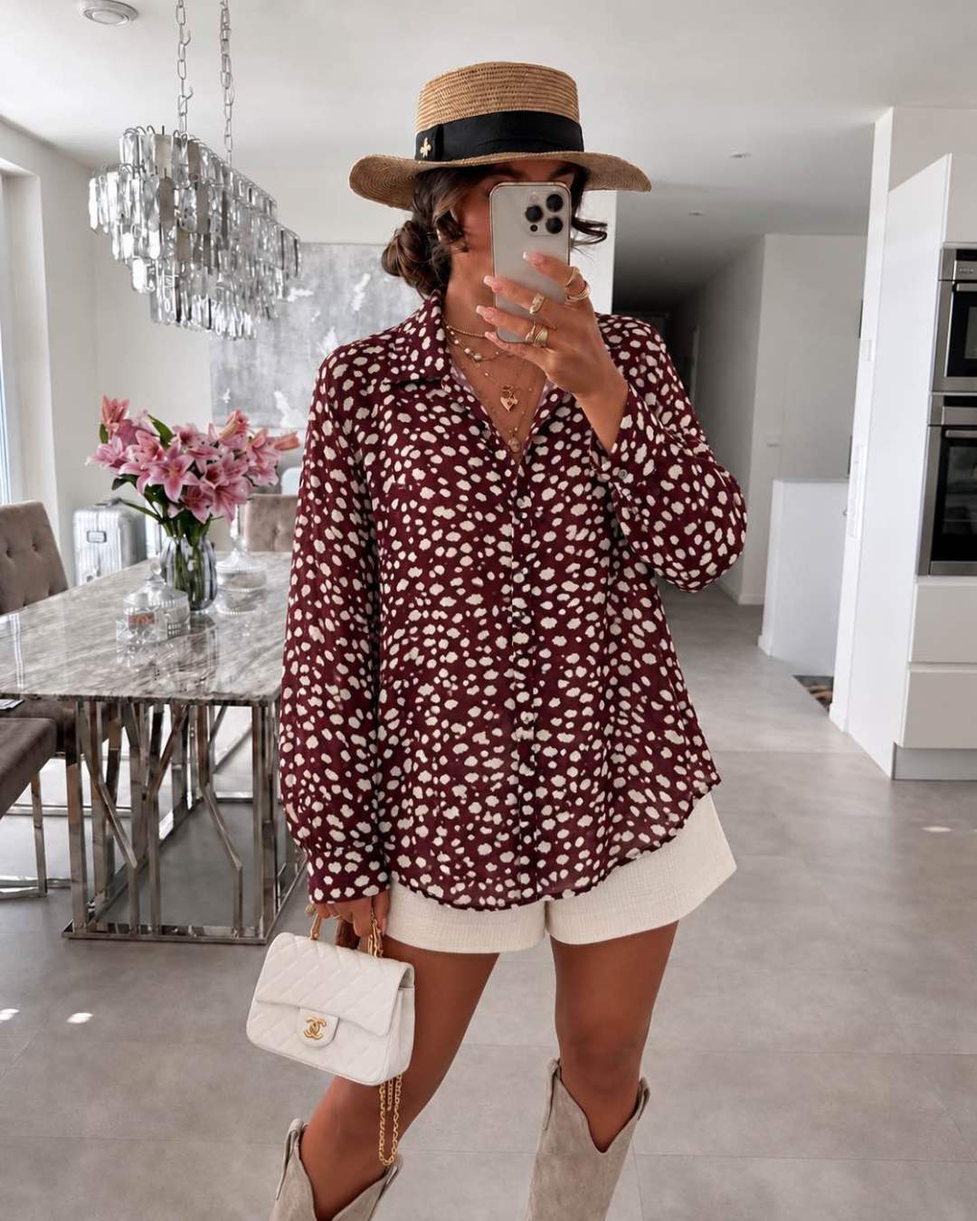 Chemise Oversize imprimé Biche