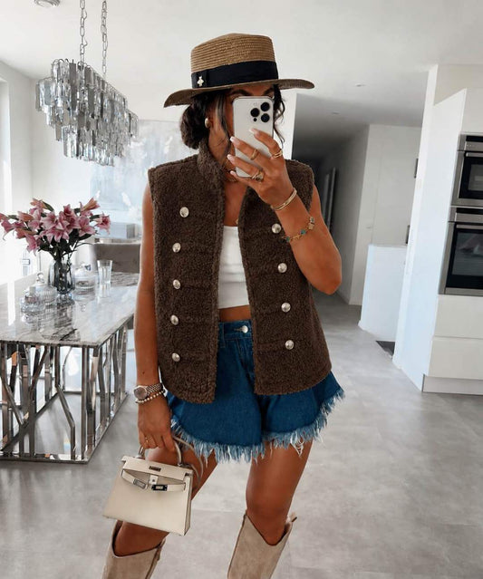 Gilet Teddy sans manches Officier