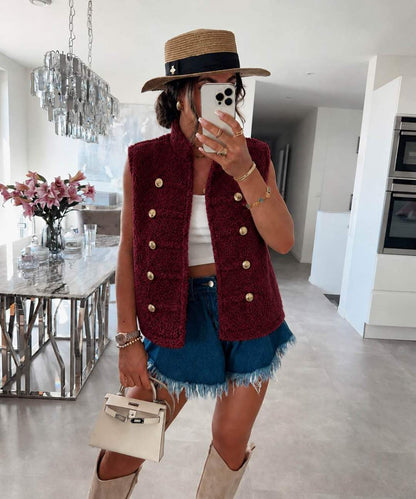 Gilet Teddy sans manches Officier
